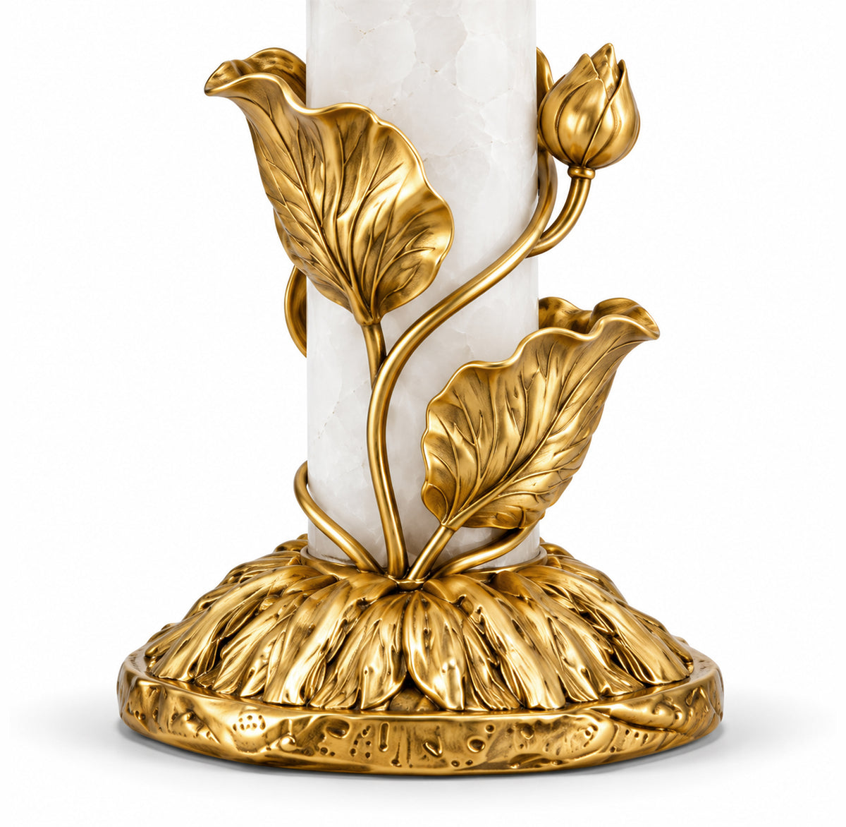 Floral Leaf Crystal Table Lamp