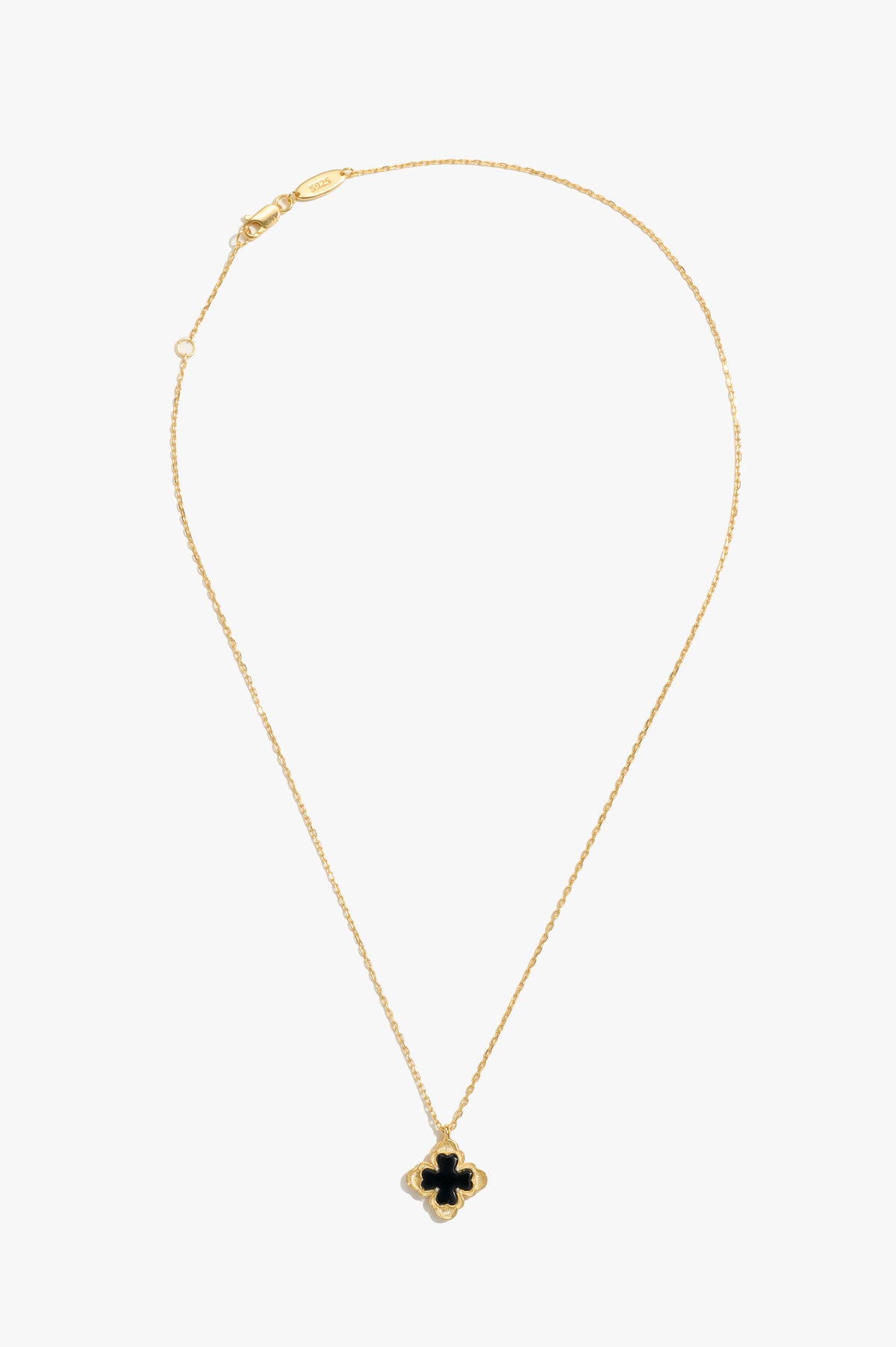 Classic Sacred Bloom Pendant — Onyx