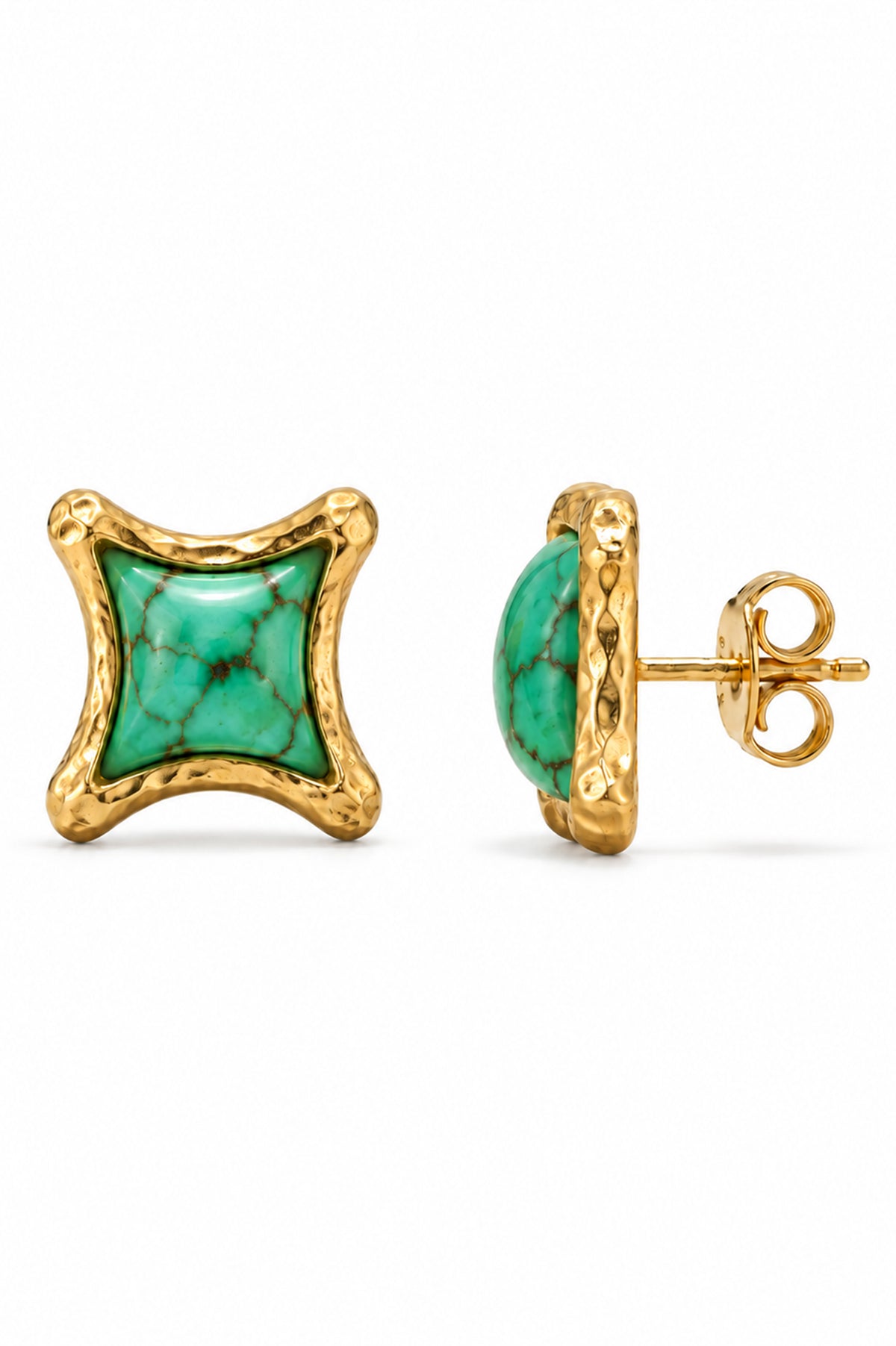 Square Link Stud Earrings