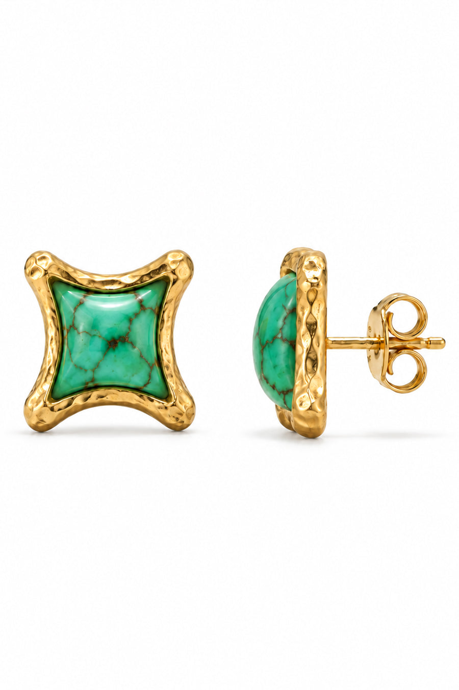 Square Link Stud Earrings