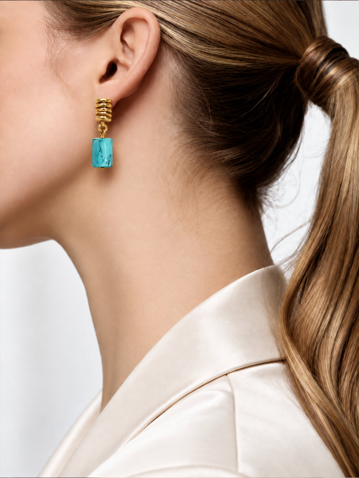 Twin Form Drop Earrings