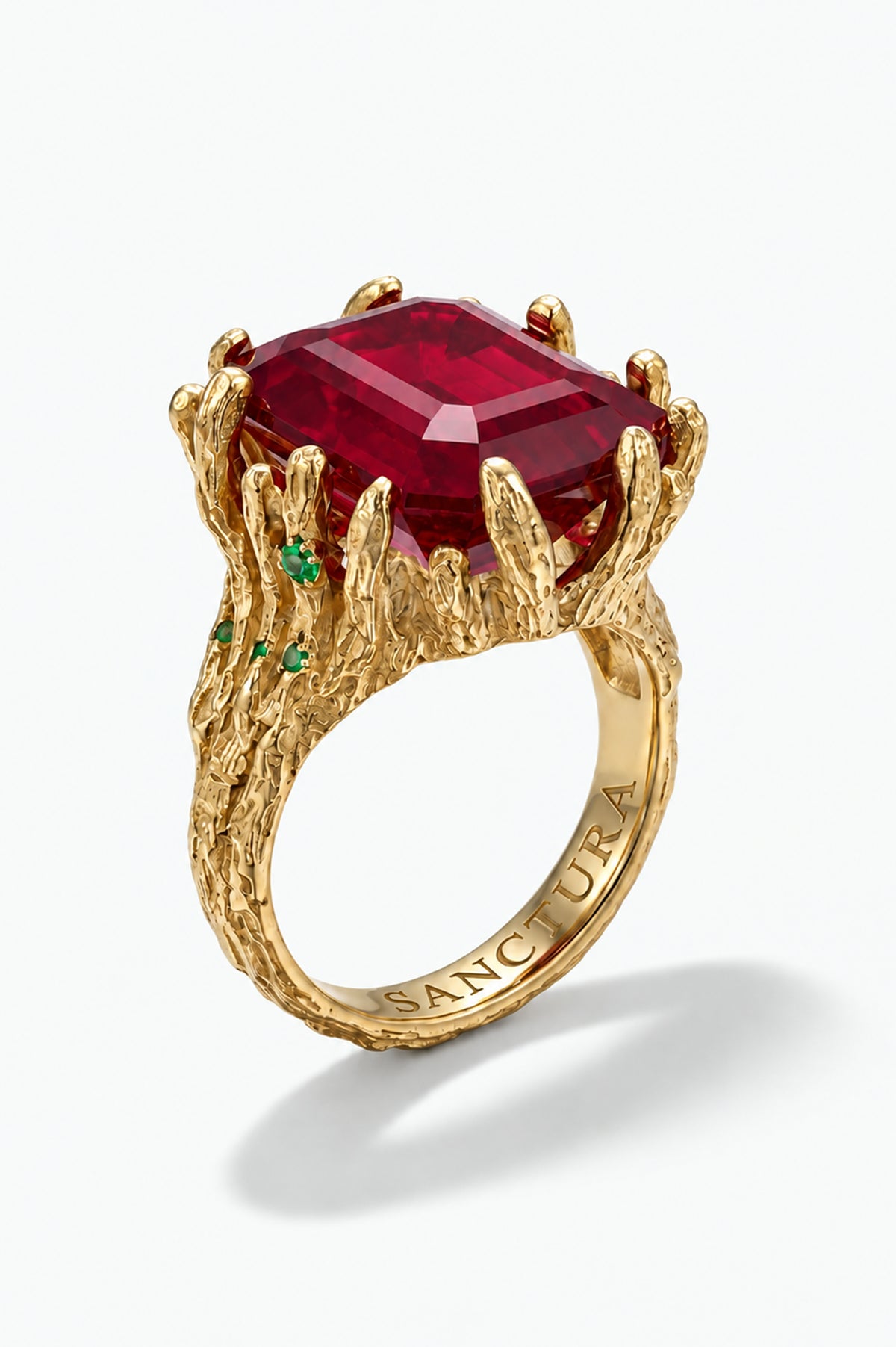 Red Facet Ring