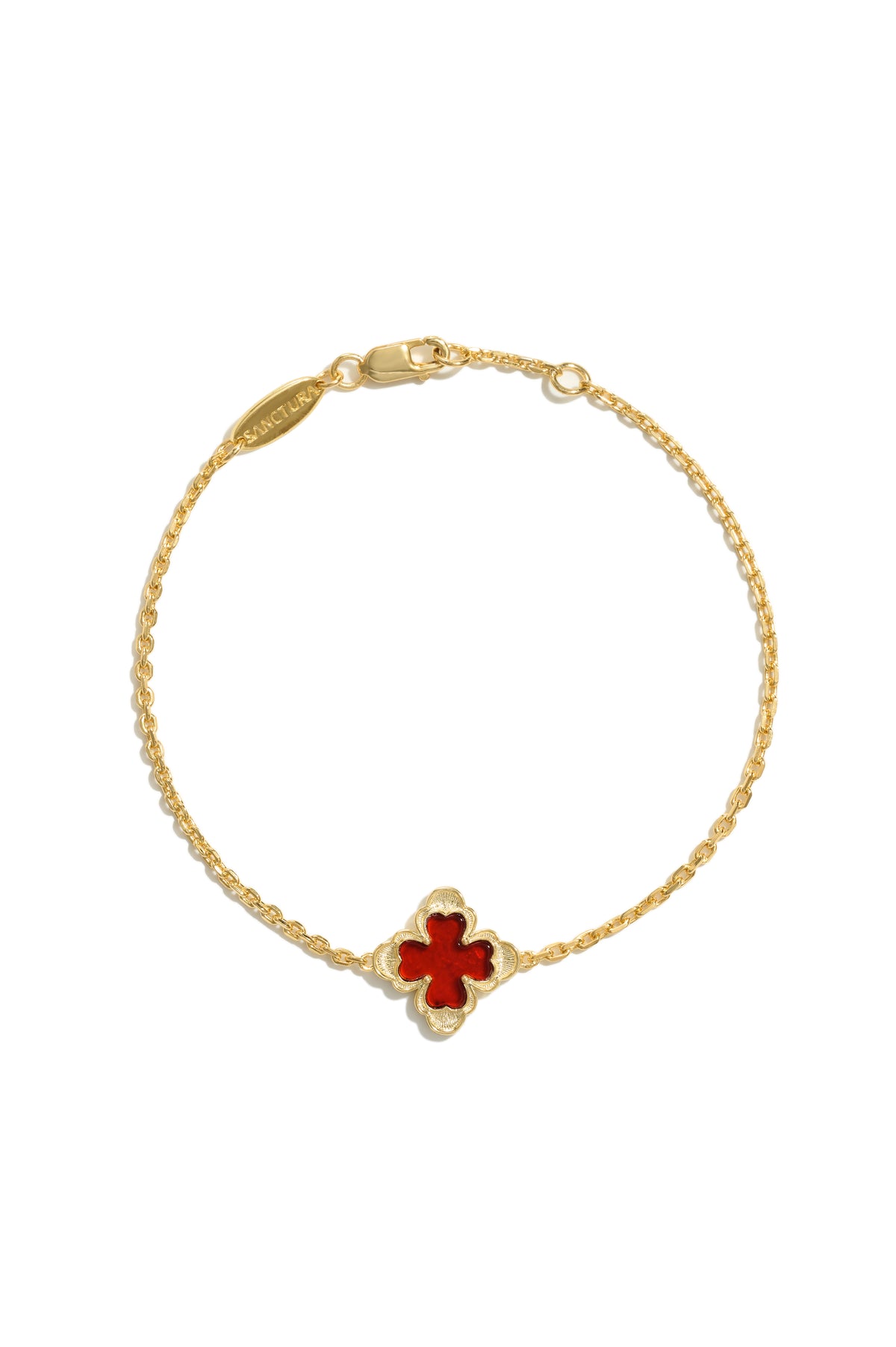 Close-up of Classic Sacred Bloom Bracelet — Carnelian