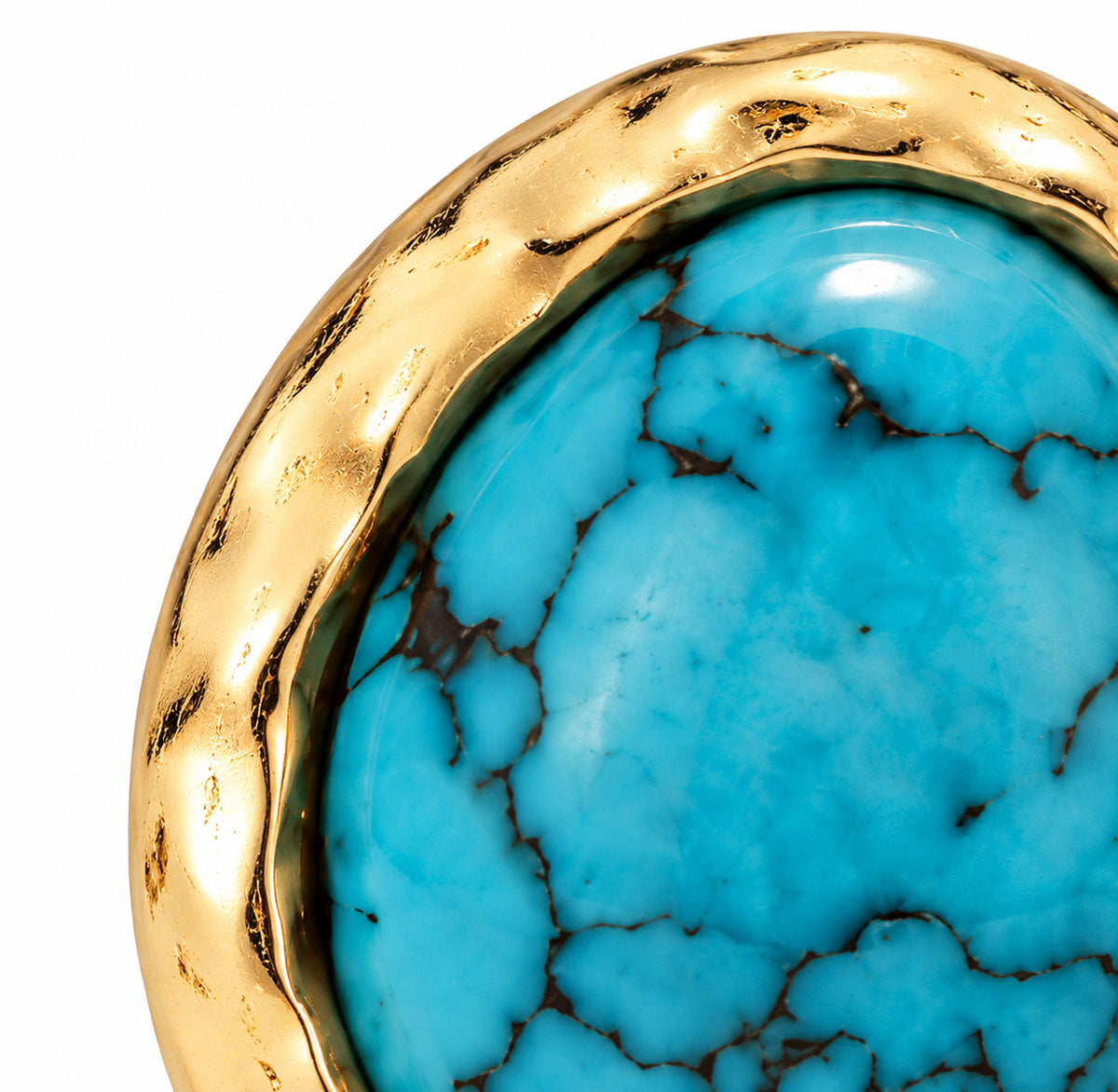 Close-up detail of Azure Bi Stud Earrings