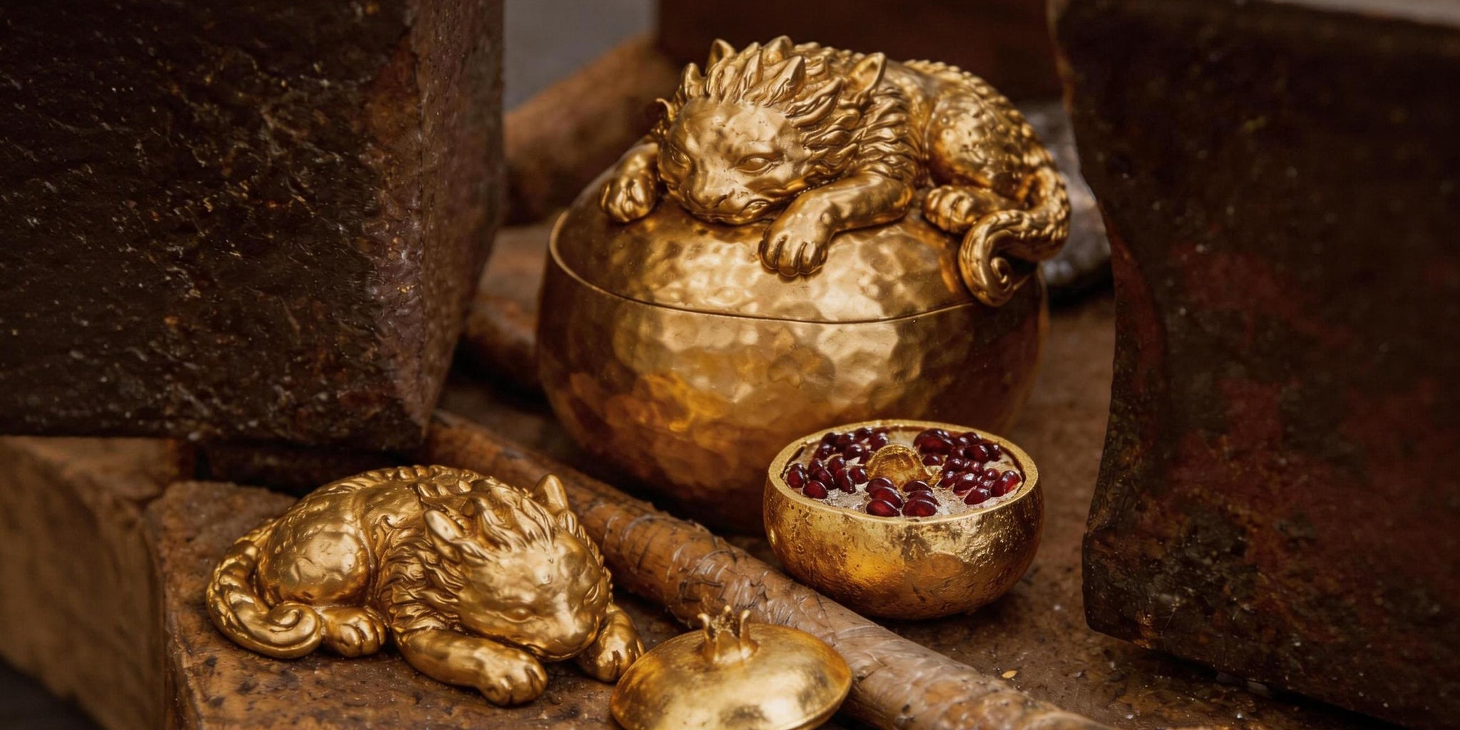 Sanctura gilded Qilin decorative objects